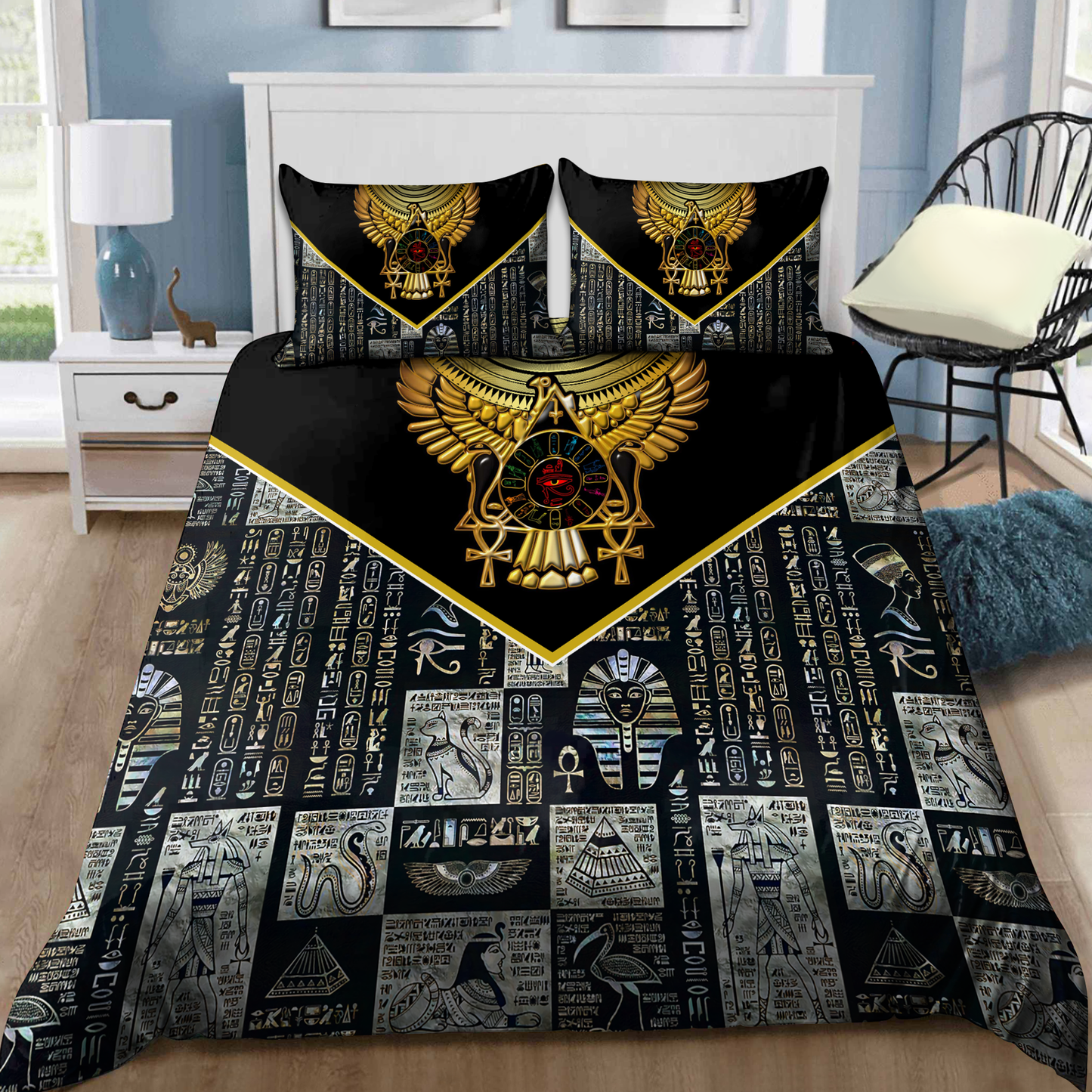 Egyptian Ancient Gods Egyptian Horus 3D printed bedding set