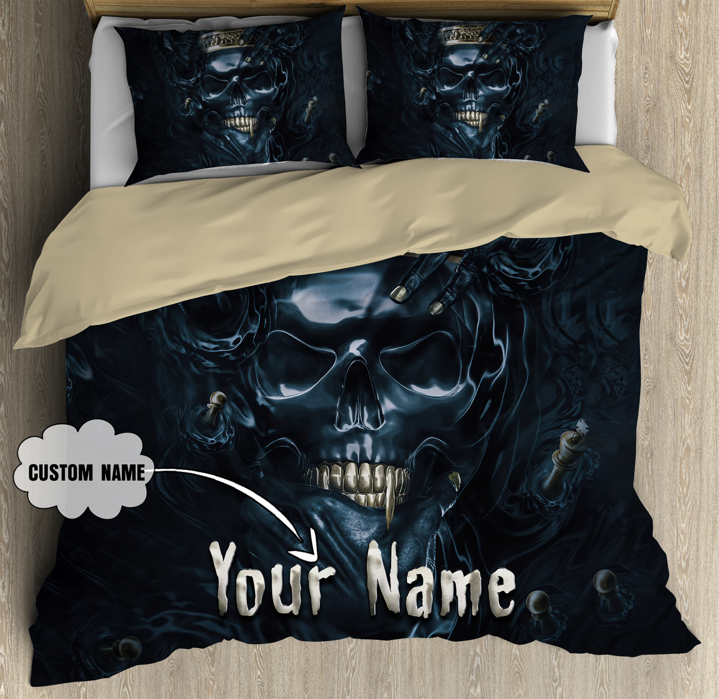 Customize Name King Skull Bedding Set SN31052104