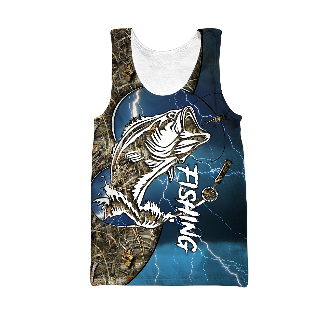 Custom name Bass fishing Sport - Blue ver 3D Design print shirts