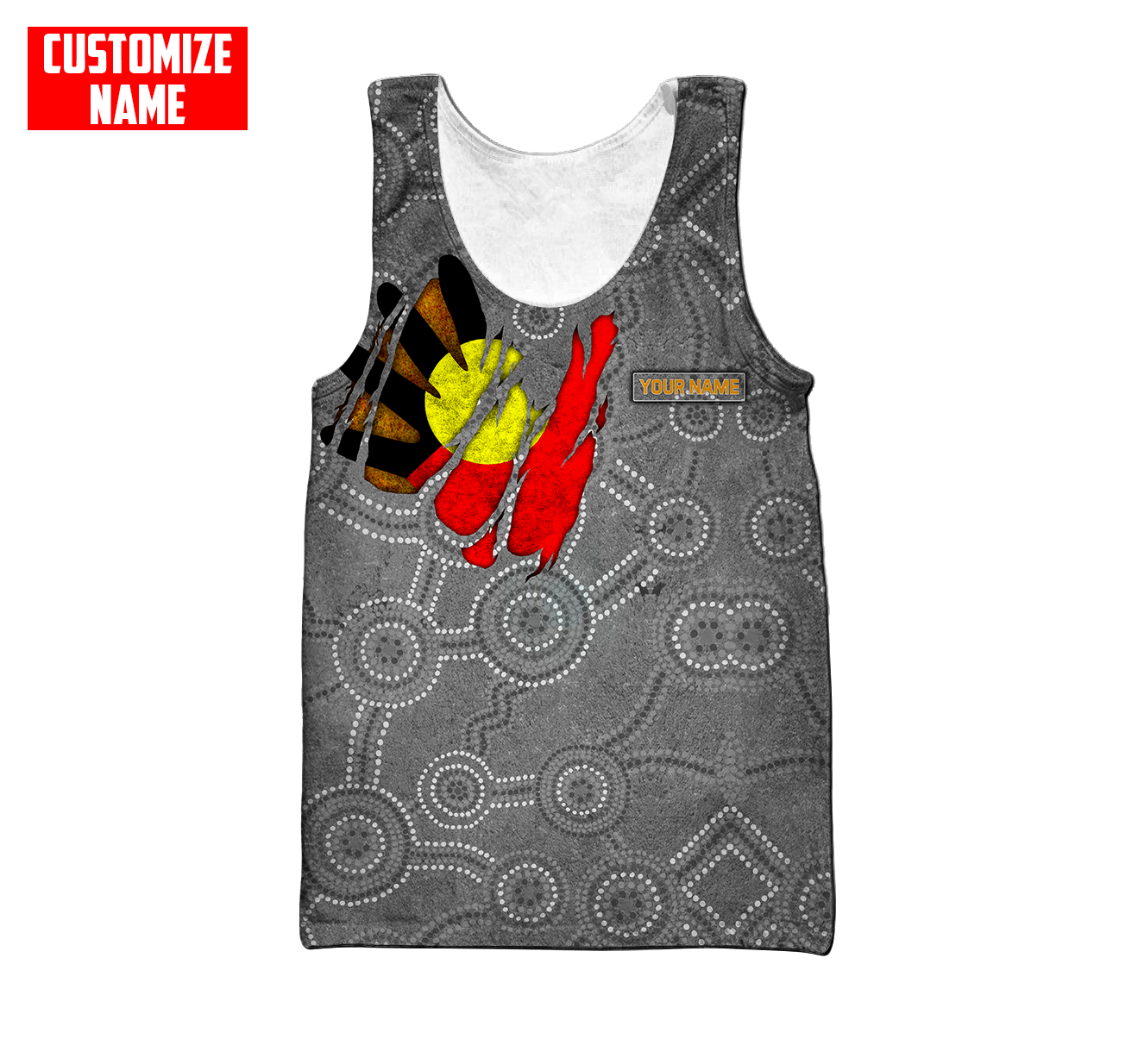 Custom name Aboriginal Australia In my heart Indigenous Painting Art 3D shirts