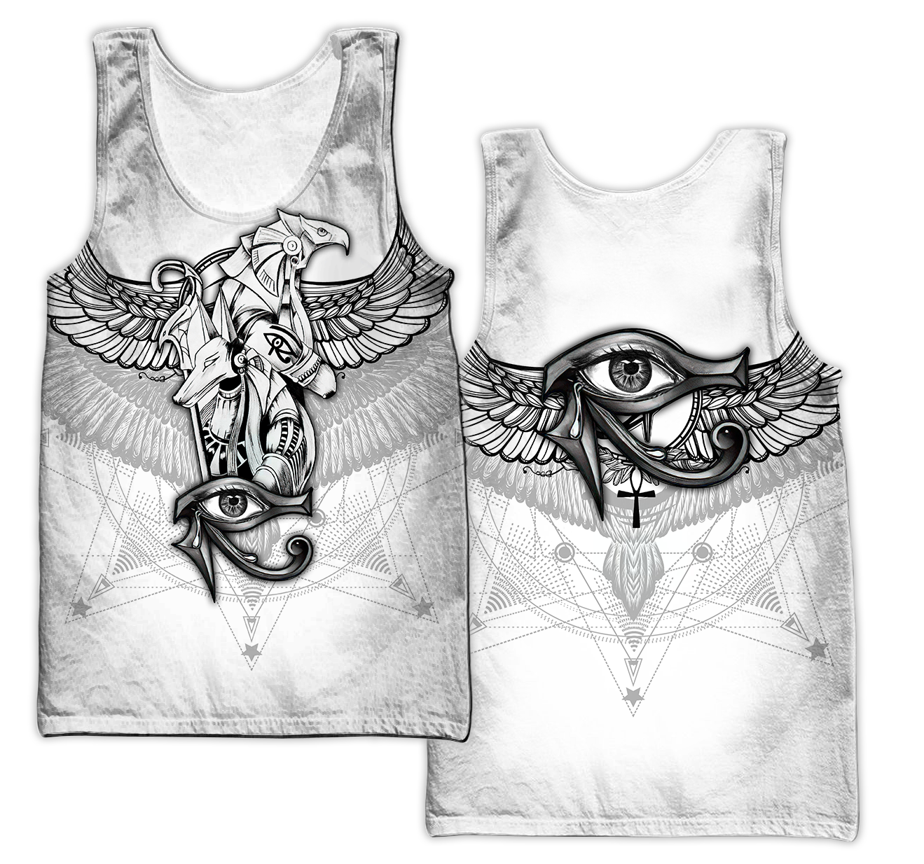 Egyptian Gods Ancient Tattoo white ver unisex 3d print shirts