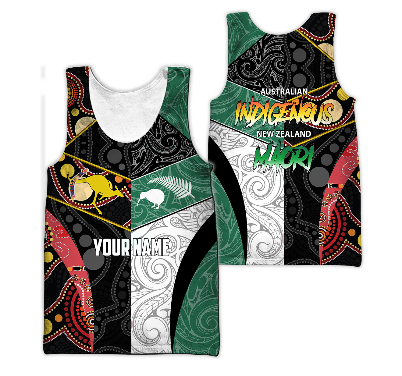 Custom Name Australia Indigenous And New Zealand Maori 3D All Over Printed Unisex