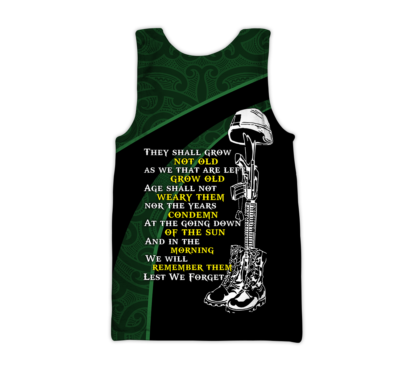 The ode Australia and Kiwi Veteran green 3D print shirts