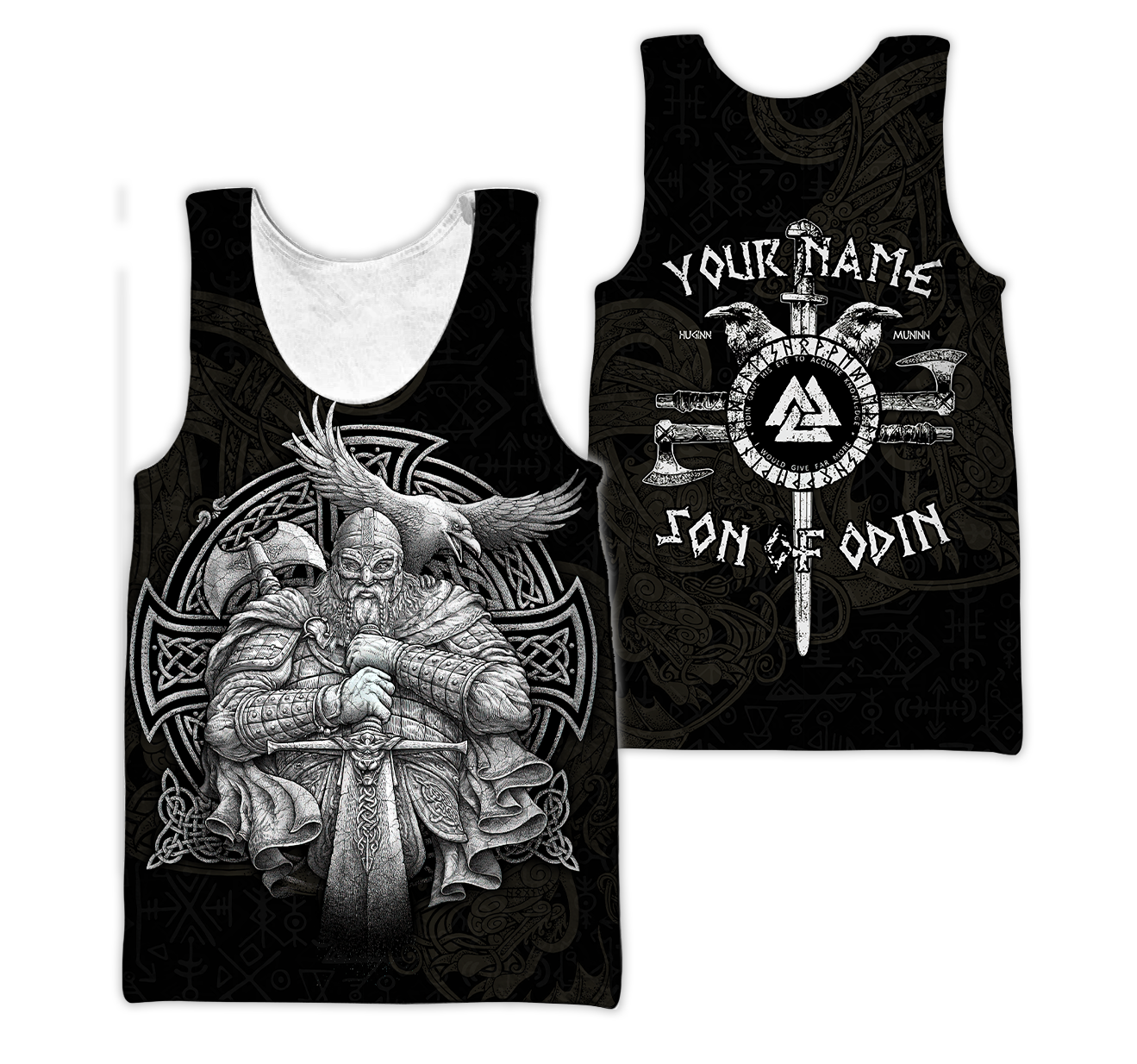 Customized Name Viking 3D All Over Printed Unisex Shirts