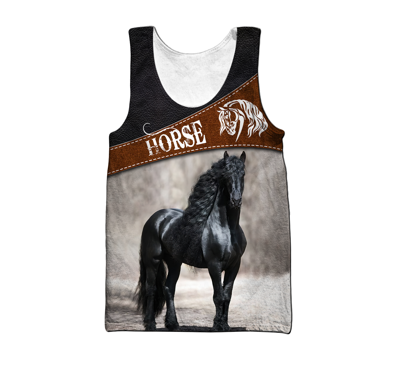 Black Horse Persionalized 3D All Over Printed Shirts