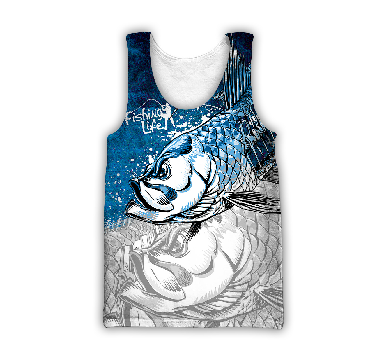 Fishing Life Draw Hungry fish 3d print shirts