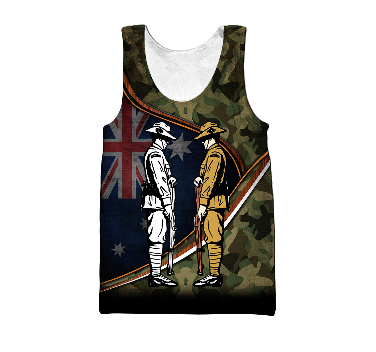 Remember Soldiers camo Australia and Kiwi Veteran 3D print shirts