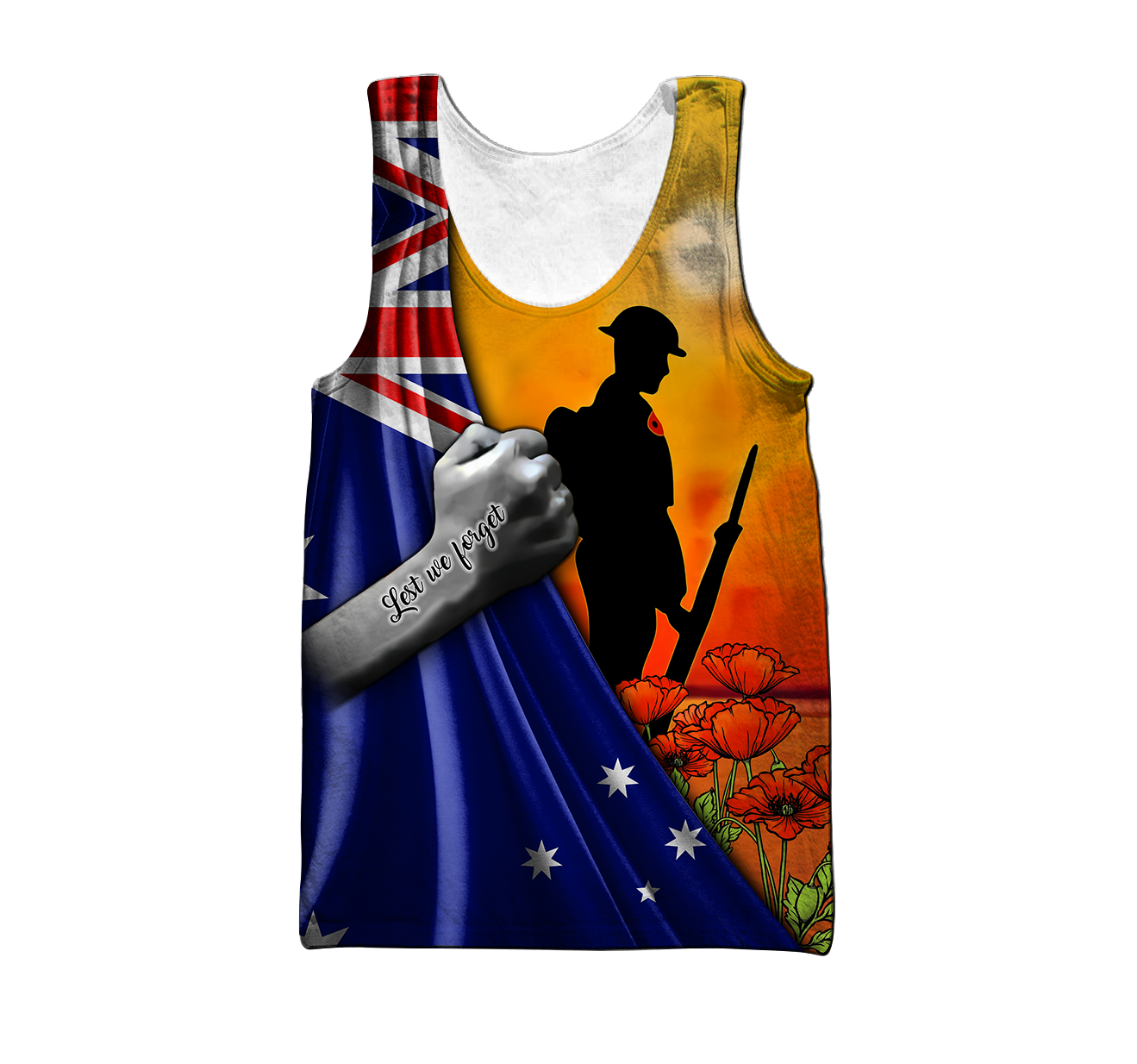 Lest we forget Custom name Australia Veteran 3D print shirt