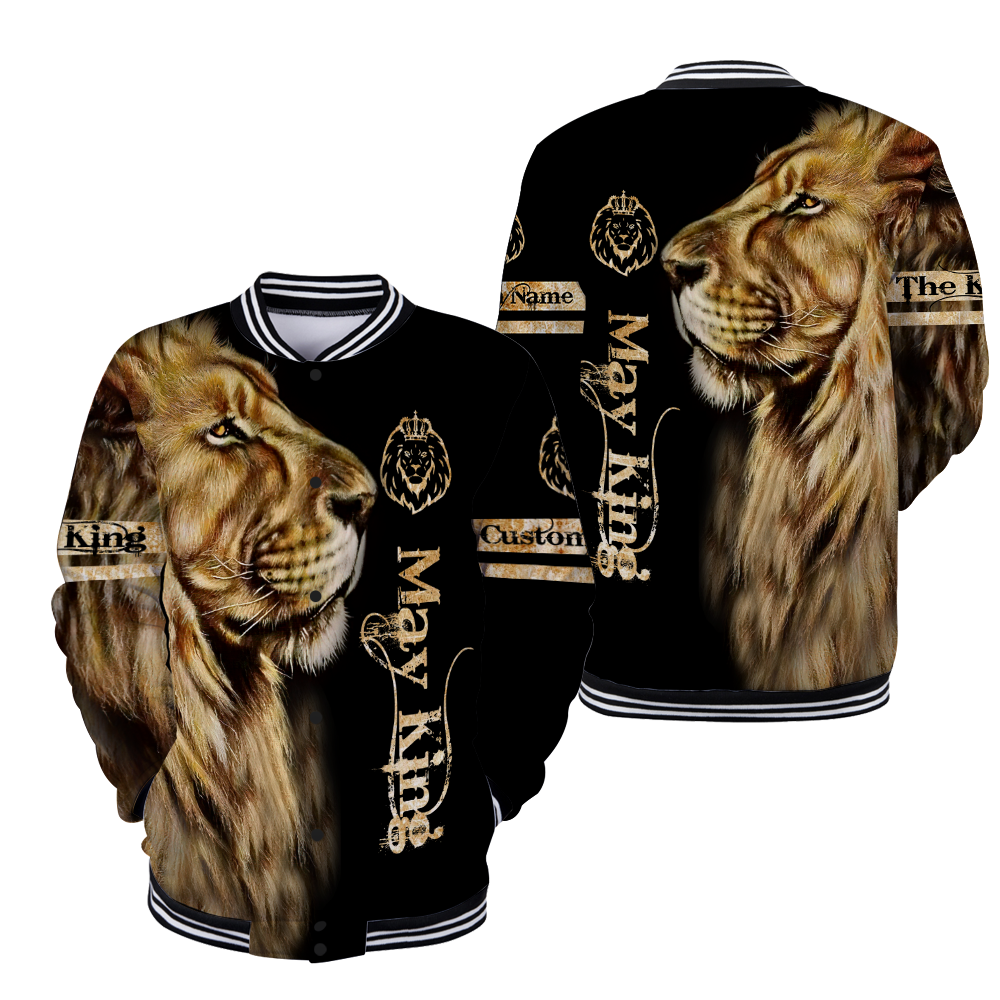 Custom Name May King Lion 3D All Over Printed Unisex Shirts