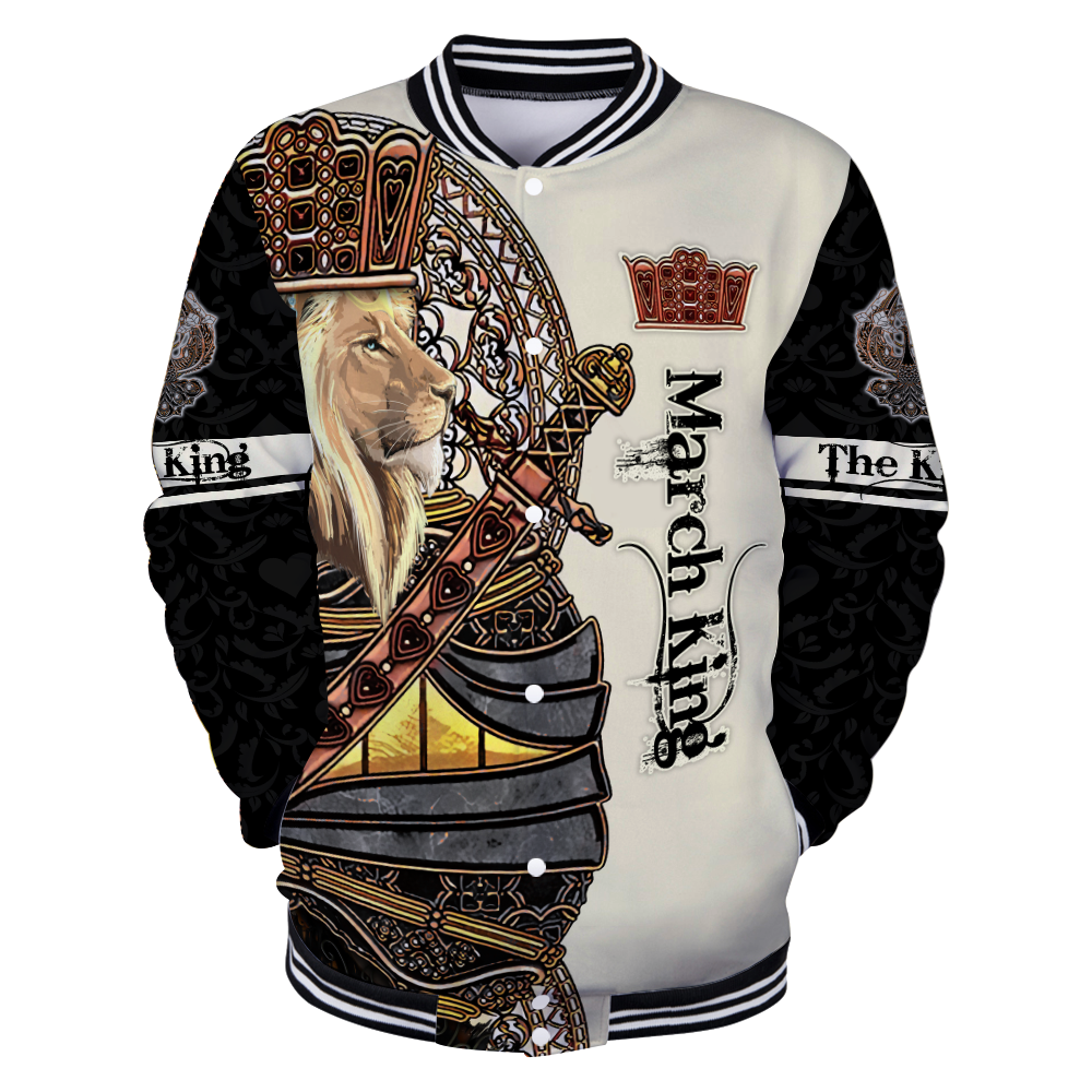 March Black King Lion 3D All Over Printed Unisex Shirts