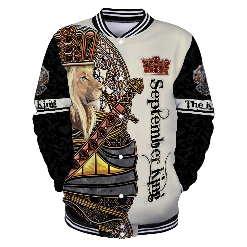 September Black King Lion 3D All Over Printed Unisex Shirts