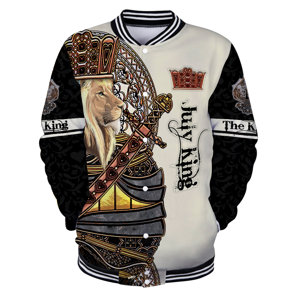 July Black King Lion 3D All Over Printed Unisex Shirts