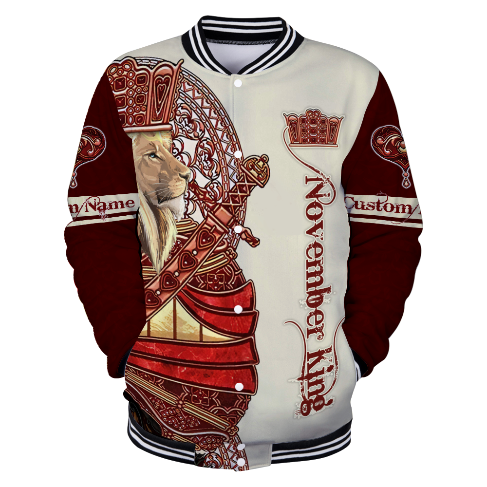 Custom Name November King Lion 3D All Over Printed Unisex Shirts