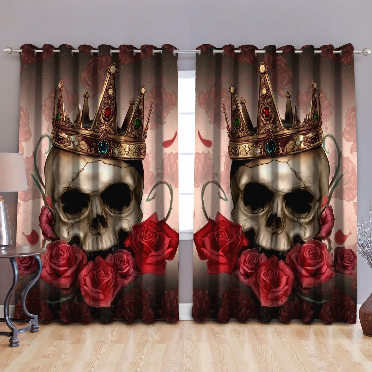 Skull Window Curtains