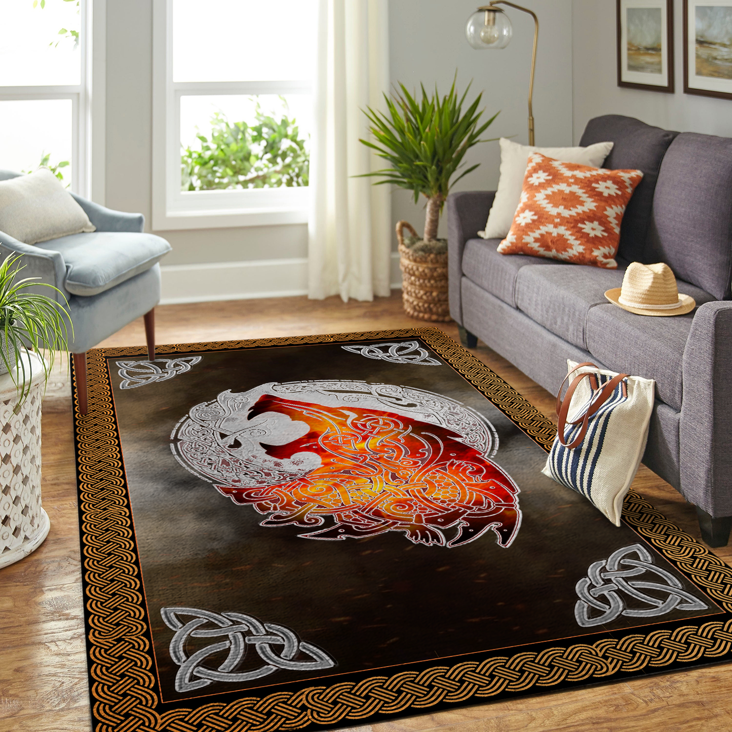 Viking 3D All Over Printed Rug