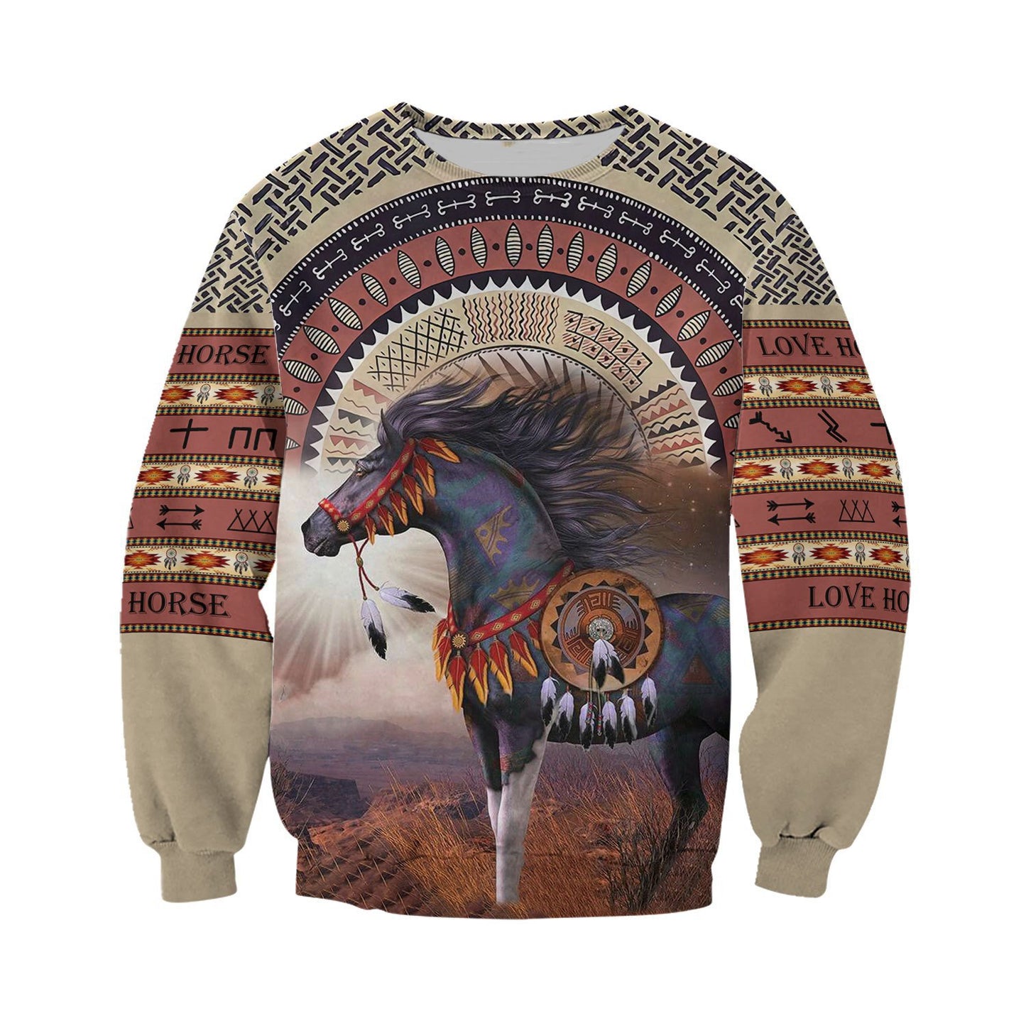 Love Horse 3D All over print for Men and Women shirt HR22-Apparel-NNK-Sweat Shirt-S-Vibe Cosy™