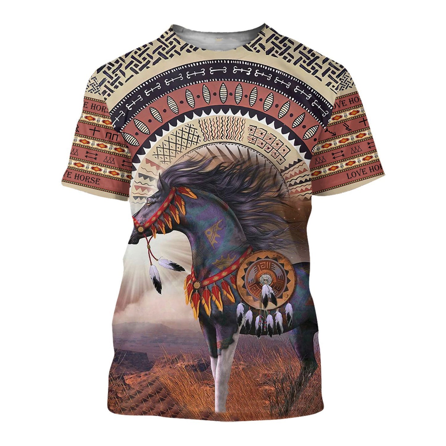 Love Horse 3D All over print for Men and Women shirt HR22-Apparel-NNK-T-Shirt-S-Vibe Cosy™