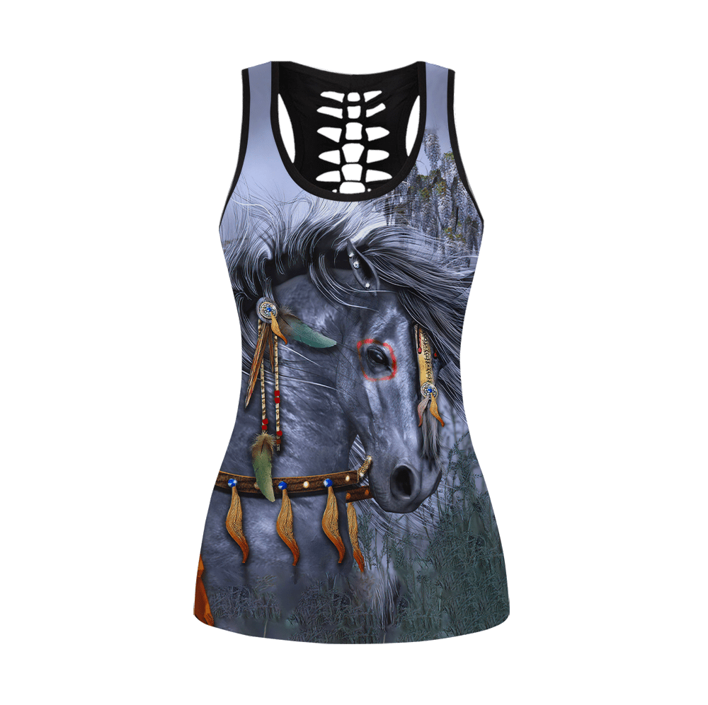 Native American 3D All Over Printed Legging + Hollow Tank
