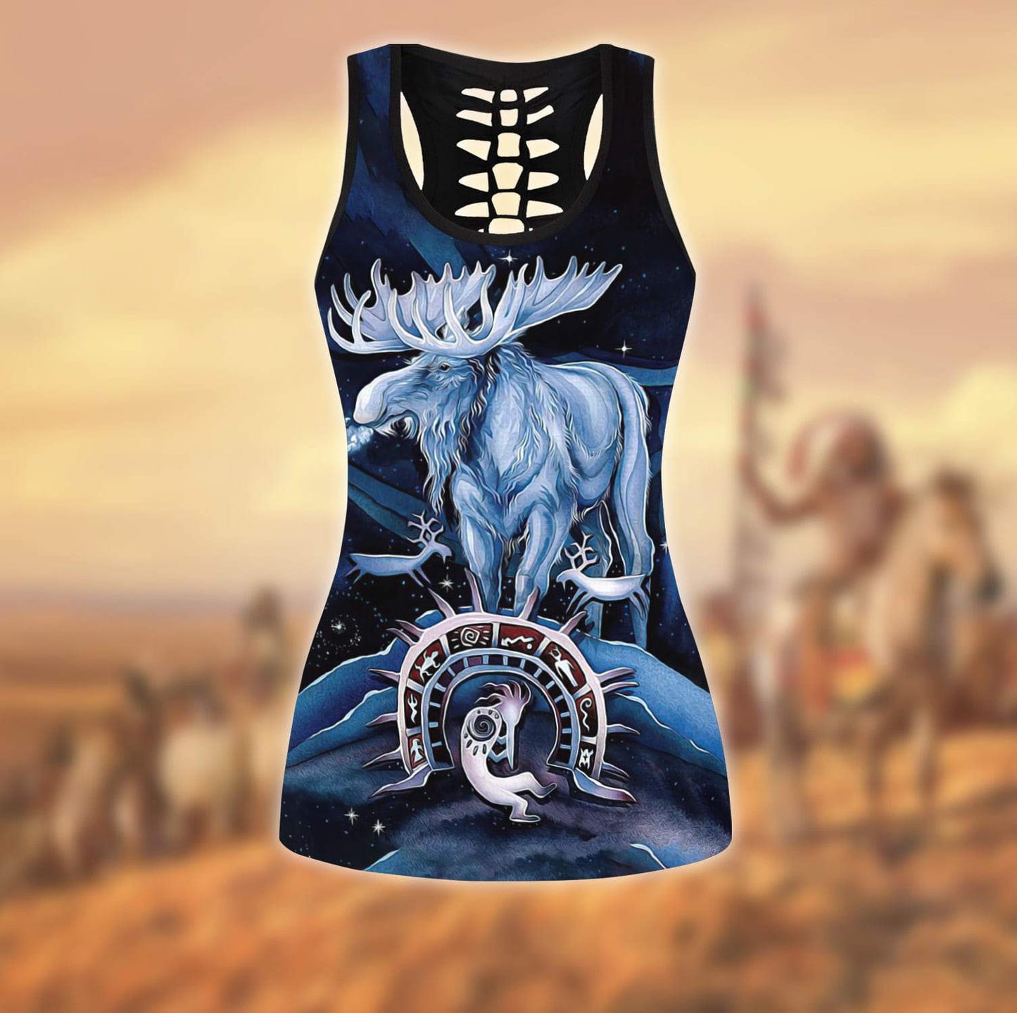 Native American 3D All Over Printed Legging + Hollow Tank Combo