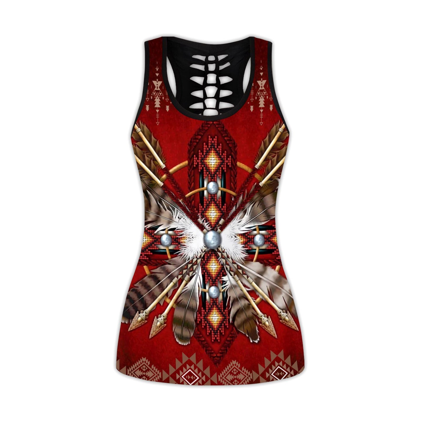 Native American 3D All Over Printed Legging + Hollow Tank