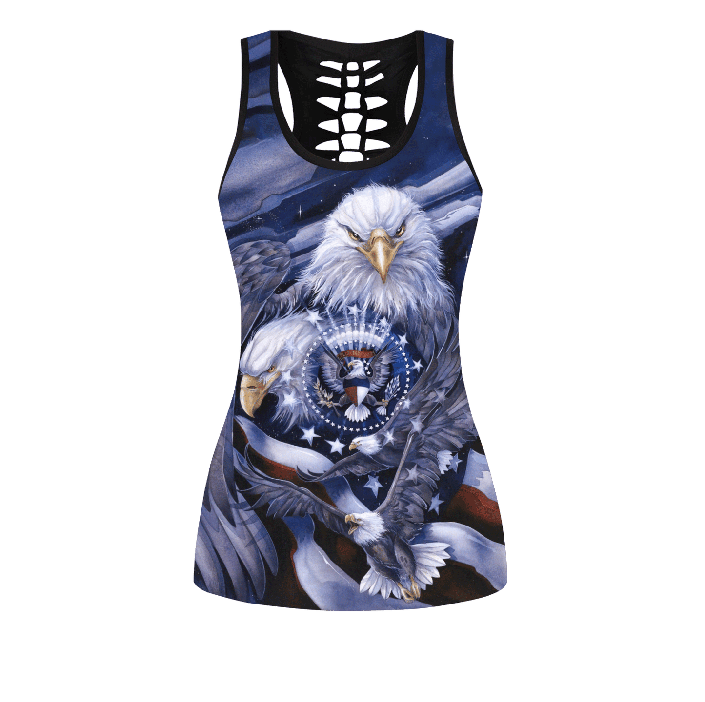 American 3D All Over Printed Legging + Hollow Tank