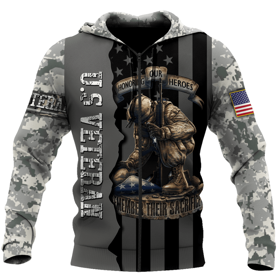 US Veteran Honoring Our Heroes Remember Their Sacrifice 3D All Over Printed Shirts For Men and Women TA09162005