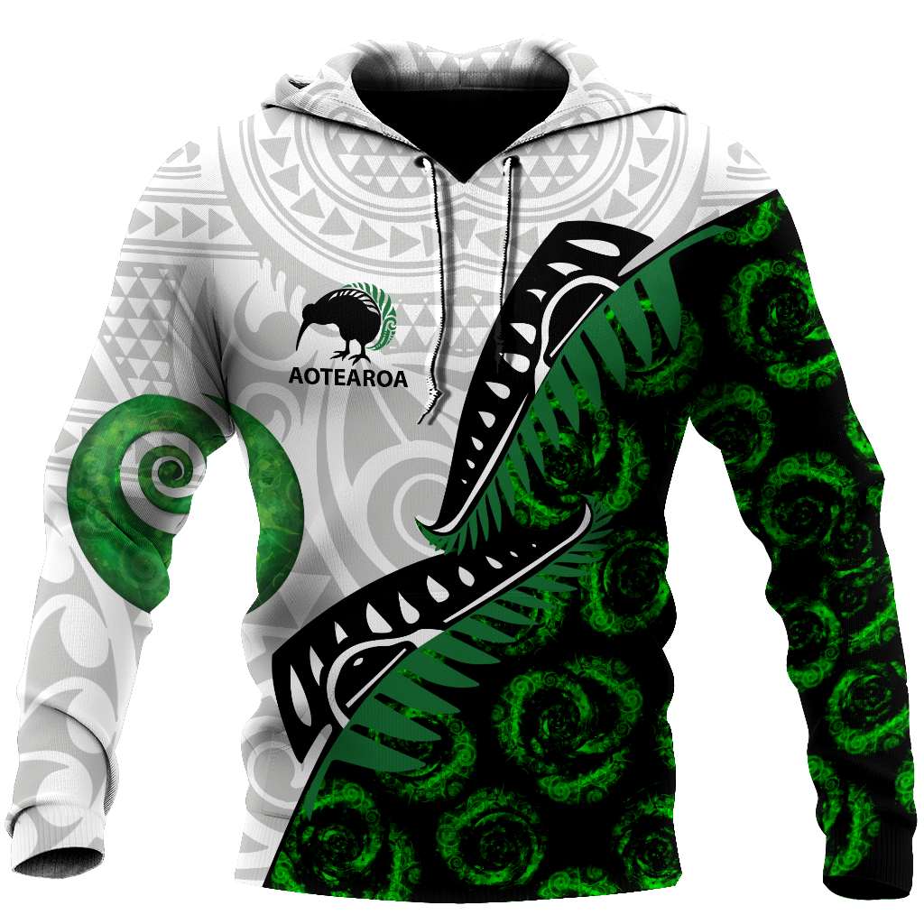 Maori pounamu jade 3d all over printed shirt and short for man and women-Apparel-PL8386-Hoodie-S-Vibe Cosy™