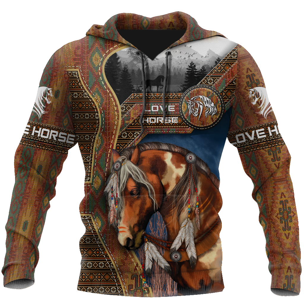 Native Horse 3D All Over Printed Shirts TR130502-Apparel-TA-Hoodie-S-Vibe Cosy™