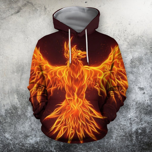 Fire Phoenix Flying 3d All Over Printing Hoodie - Vibe Cosy™