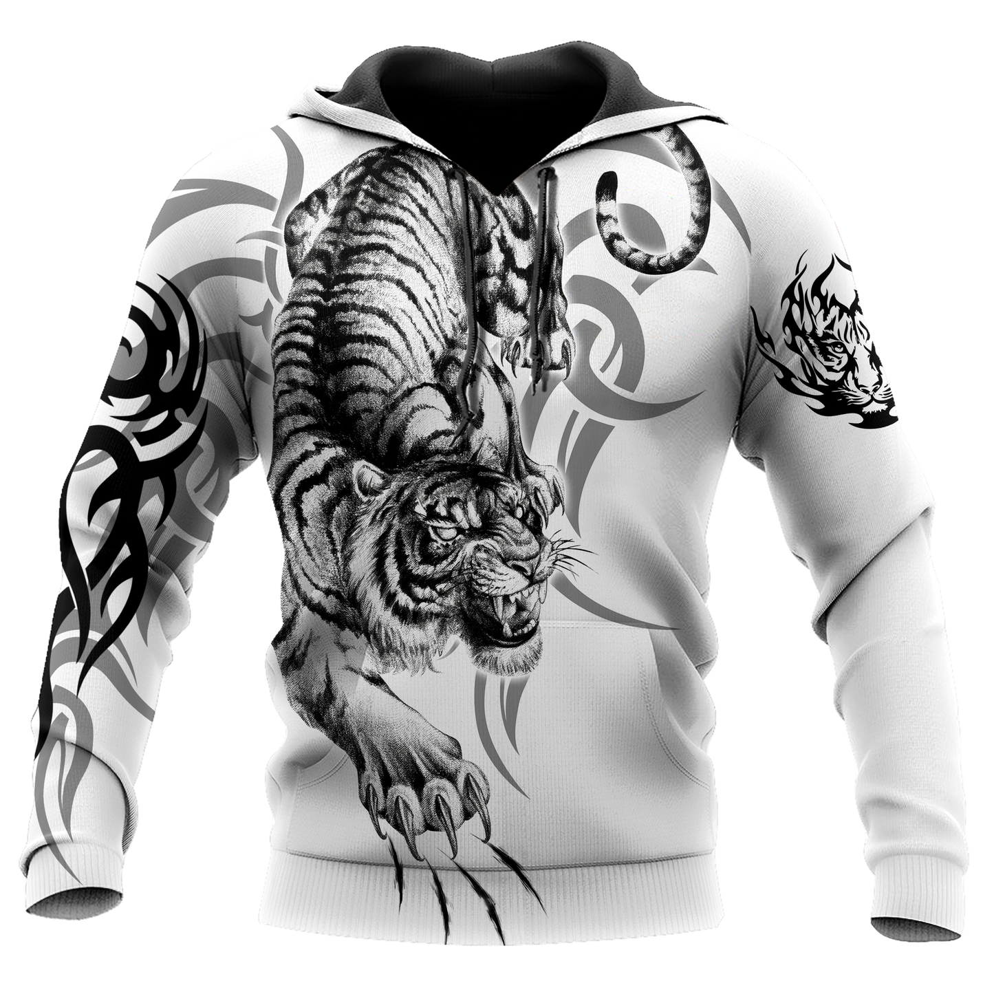 White Tiger Tattoo 3D All Over Printed Unisex Shirts