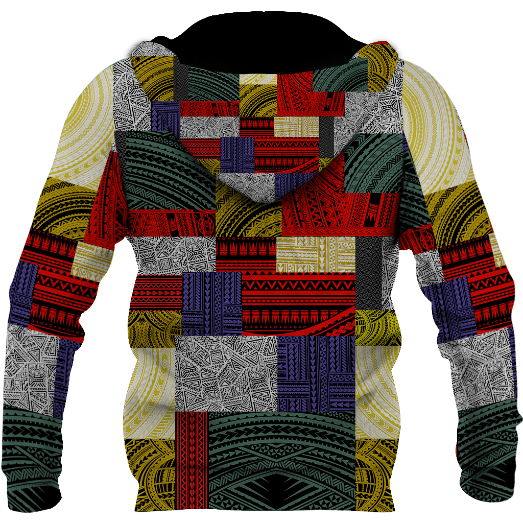 Polynesian All Over Hoodie Design Retro Patchwork JJ310101 PL-Apparel-PL8386-Hoodie-S-Vibe Cosy™