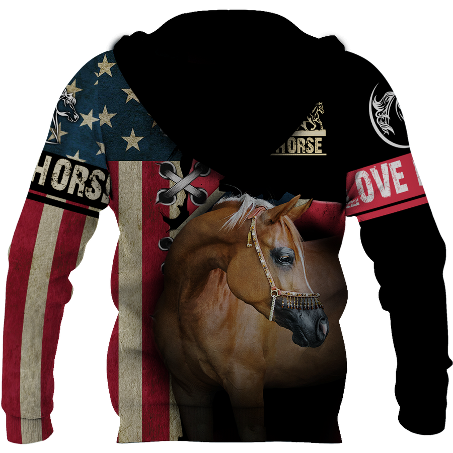 Love Horse shirt flag design Daily Fashion - Winter Set for Men and Women JJ271203-Apparel-TA-Hoodie-S-Vibe Cosy™