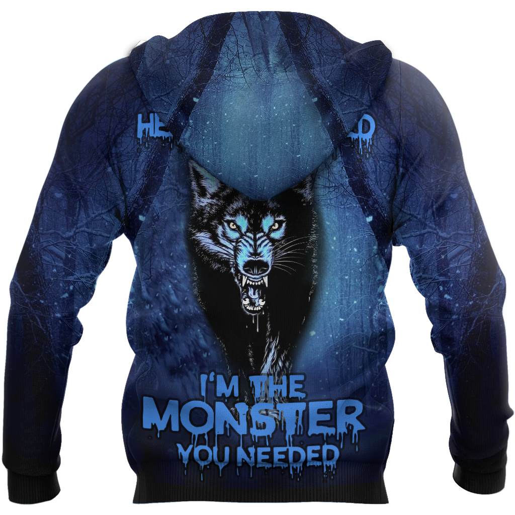 Night Wolf 3D All Over Print Hoodie T Shirt For Men and Women HHT07092016