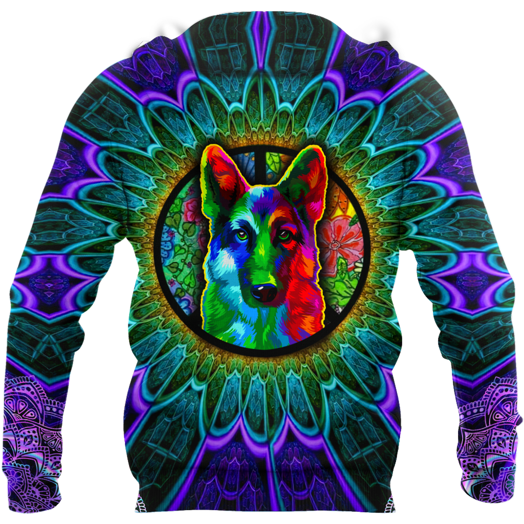 Psychedelic Hippie German Shepherd Unisex Shirts VP17102002