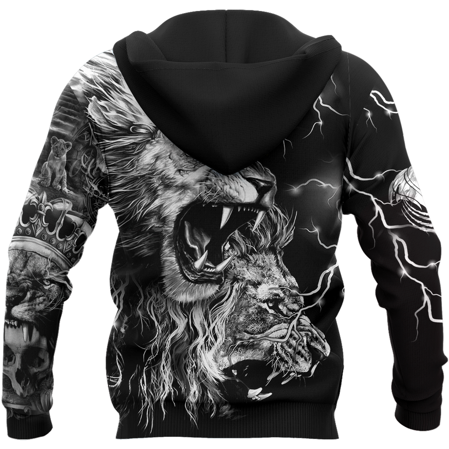 Lion Tattoo Thunder 3D All Over Printed  Unisex Shirts