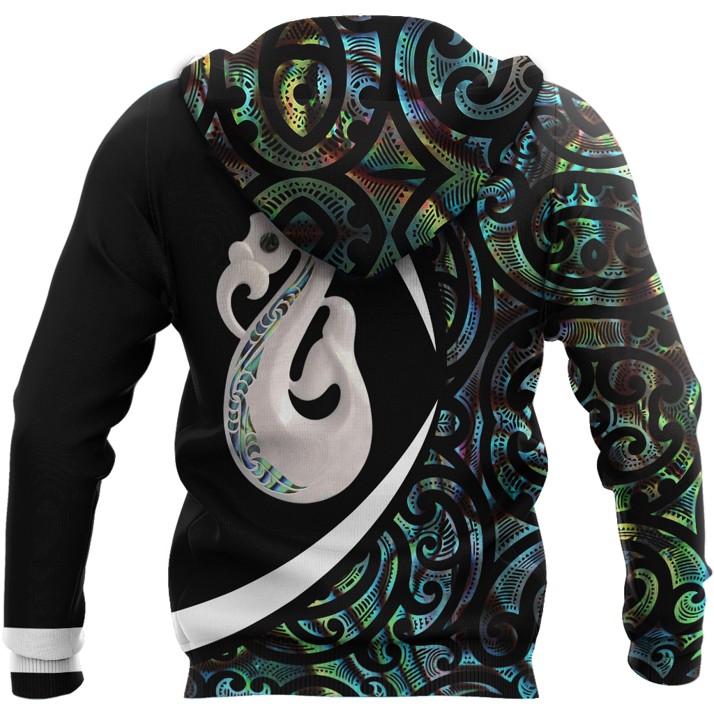 Aotearoa Manaia Silver Fern Paua Shell 3d all over printed shirt and short for man and women-Apparel-PL8386-Hoodie-S-Vibe Cosy™