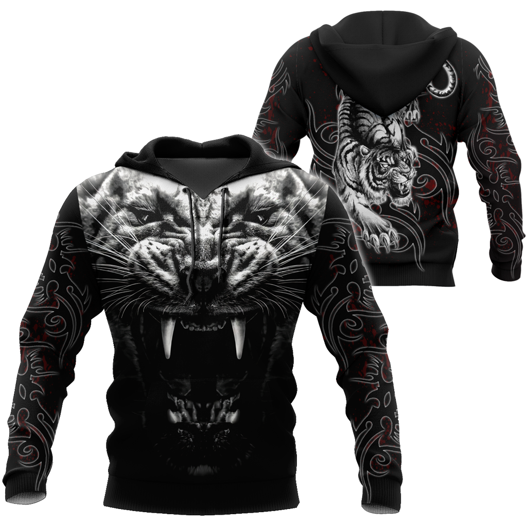 Tattoo White Tiger 3D All Over Printed Unisex Shirts