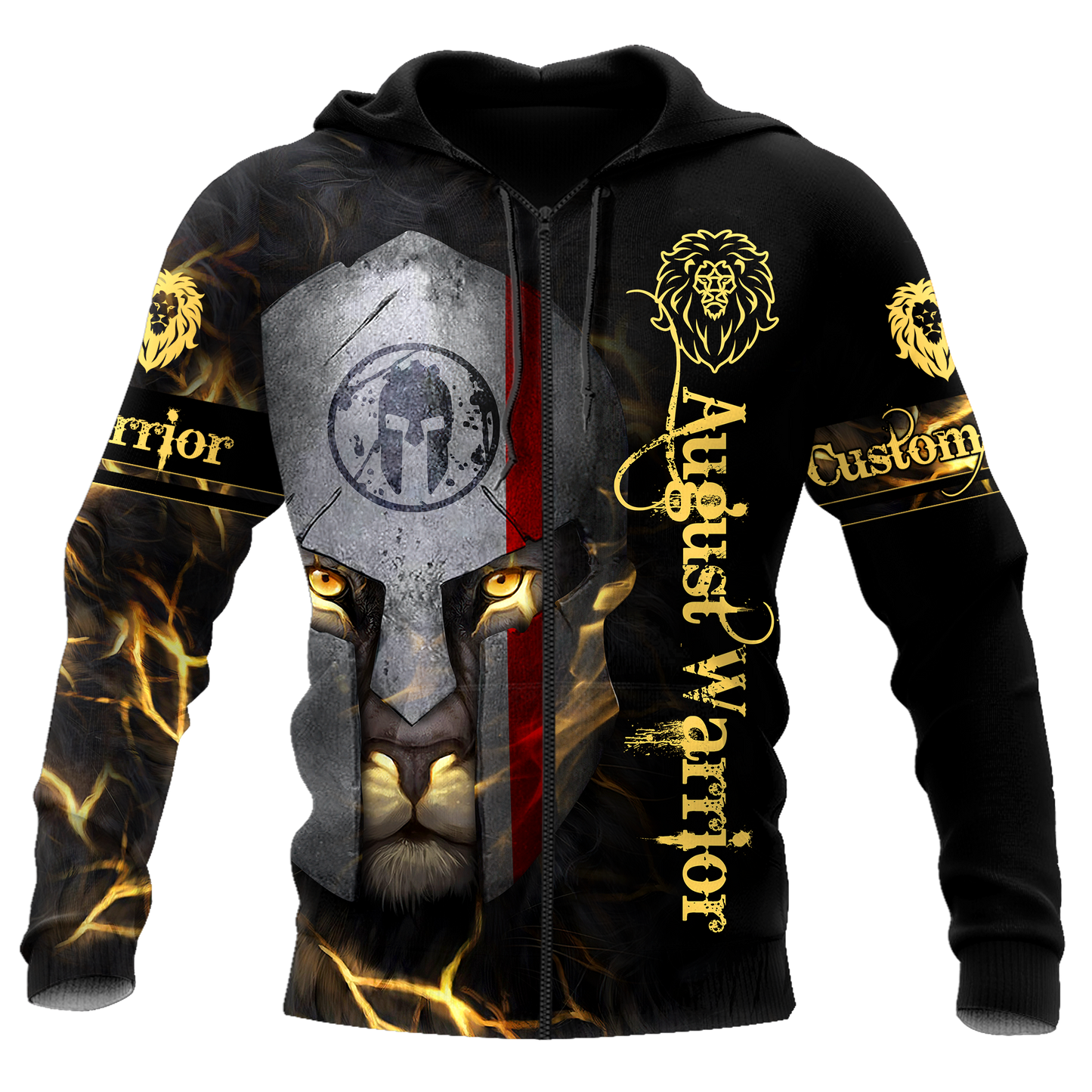 August Spartan Lion Warrior 3D All Over Printed Unisex Shirt