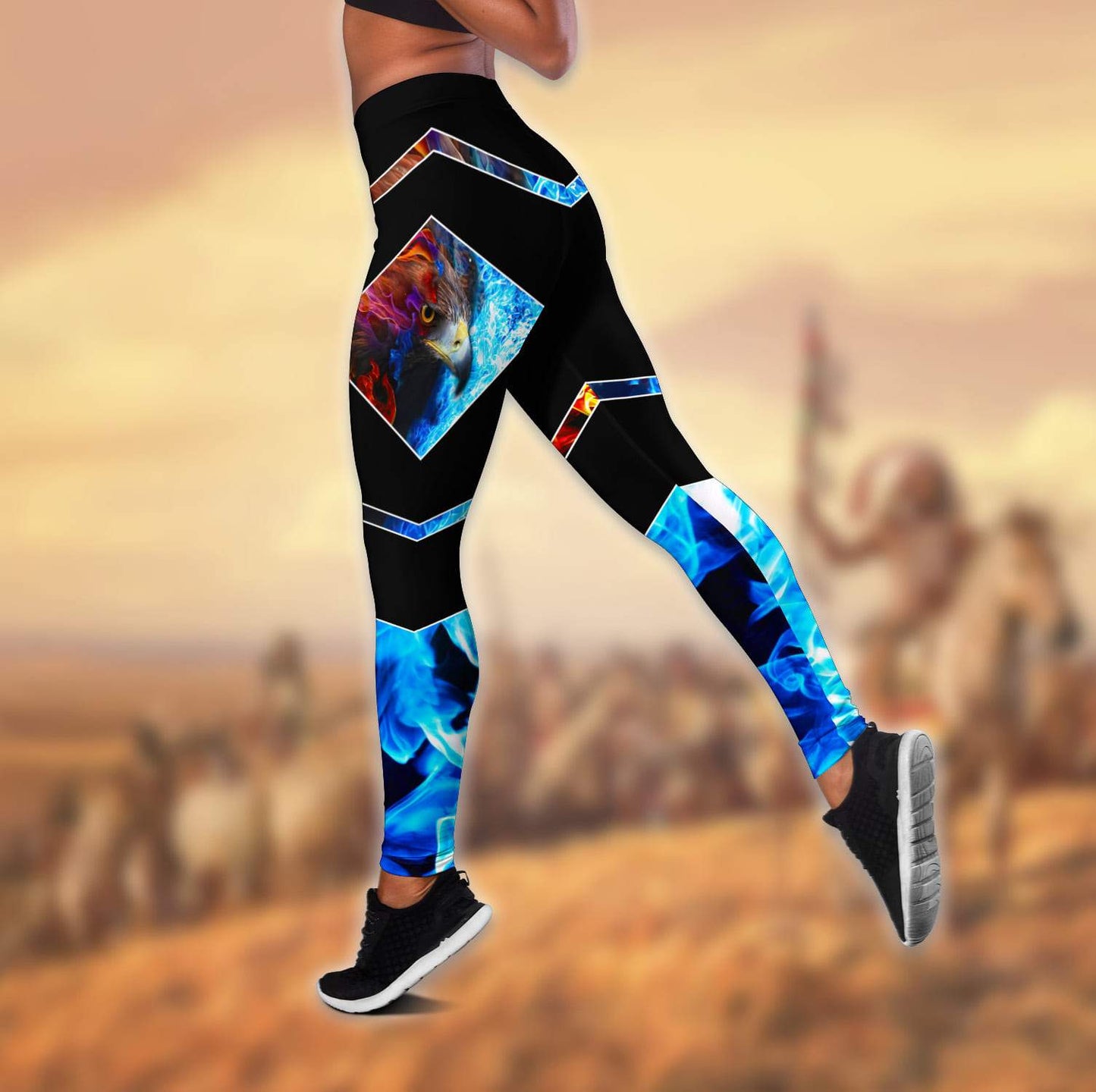 Native American 3D All Over Printed Legging + Hollow Tank Combo