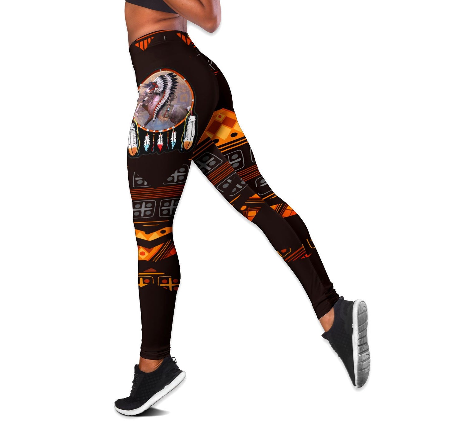 Native American 3D All Over Printed Legging + Hollow Tank