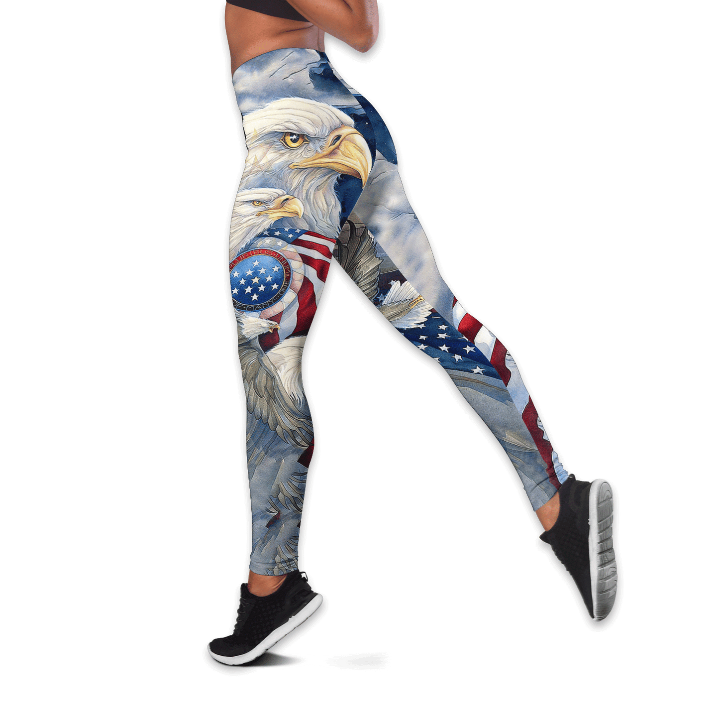 American 3D All Over Printed Legging + Hollow Tank