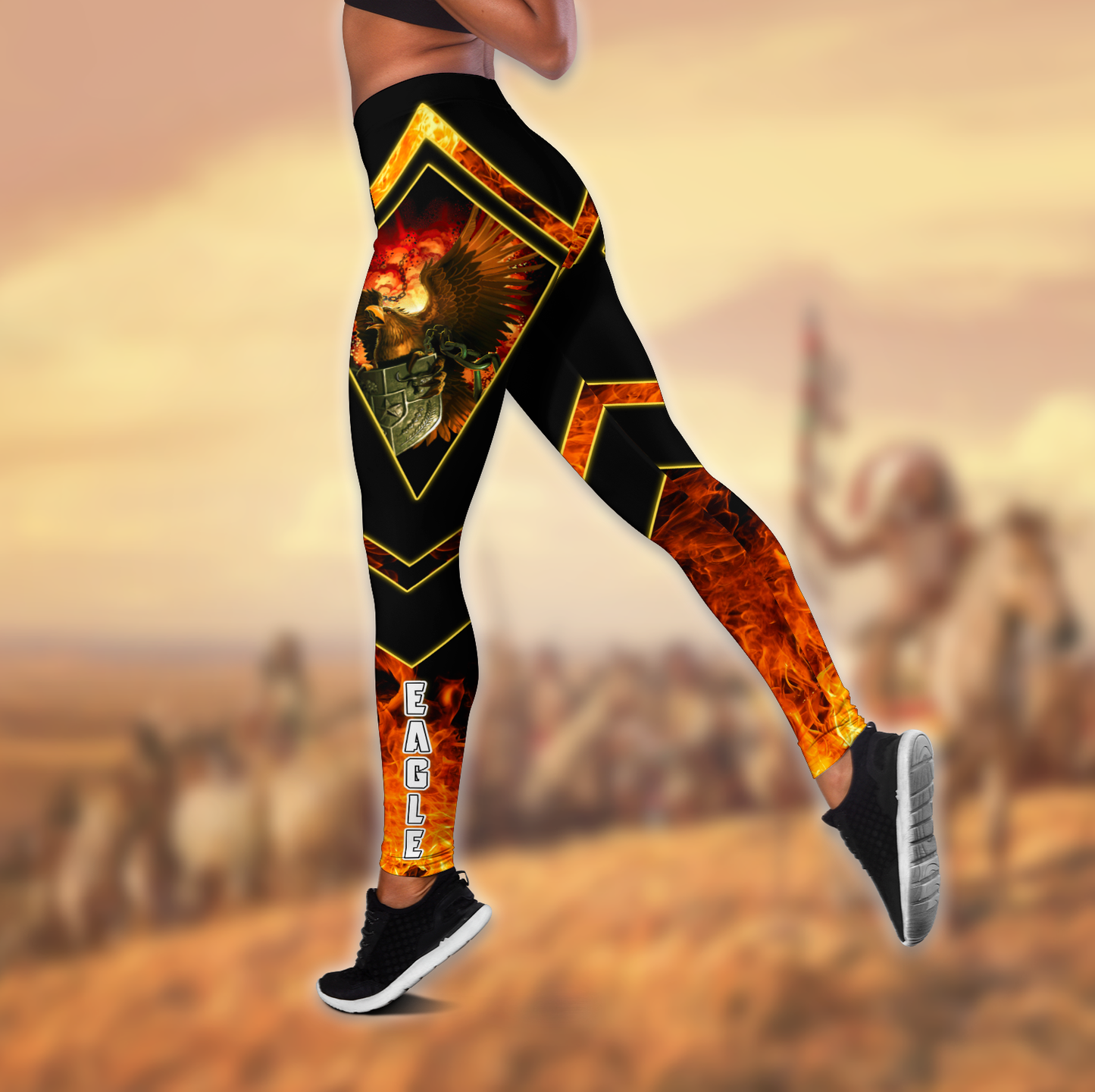 Eagle 3D All Over Printed Legging + Hollow Tank