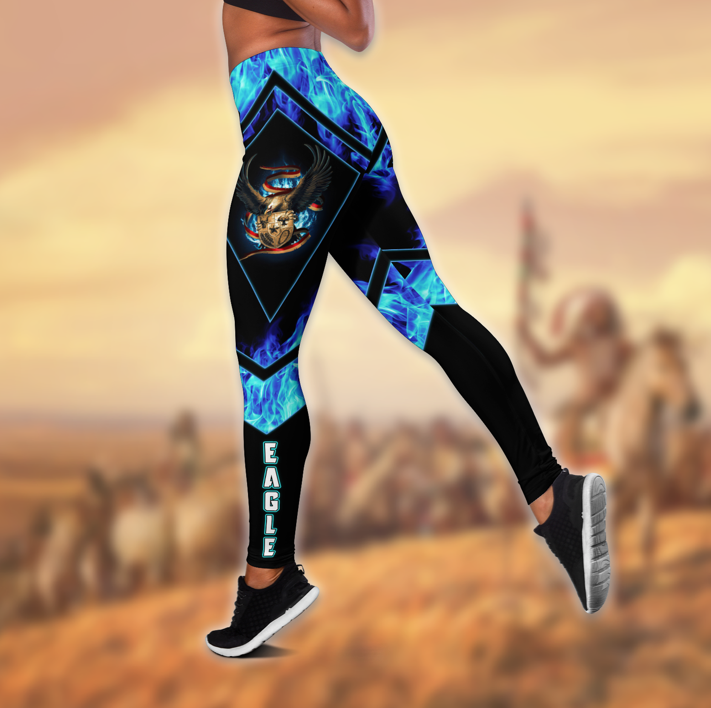 Eagle 3D All Over Printed Legging + Hollow Tank TNA27032106