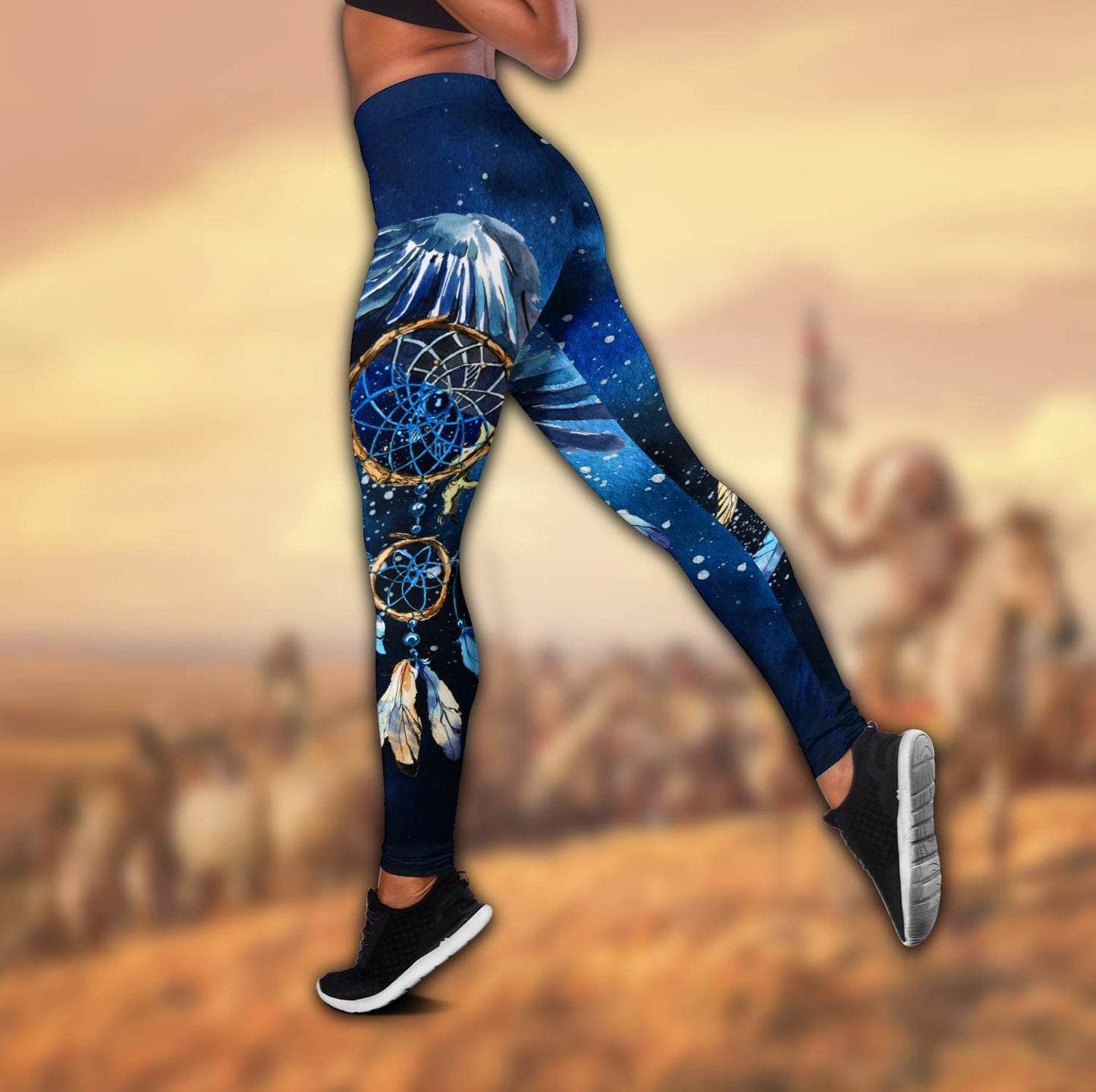 Native American 3D All Over Printed Legging + Hollow Tank