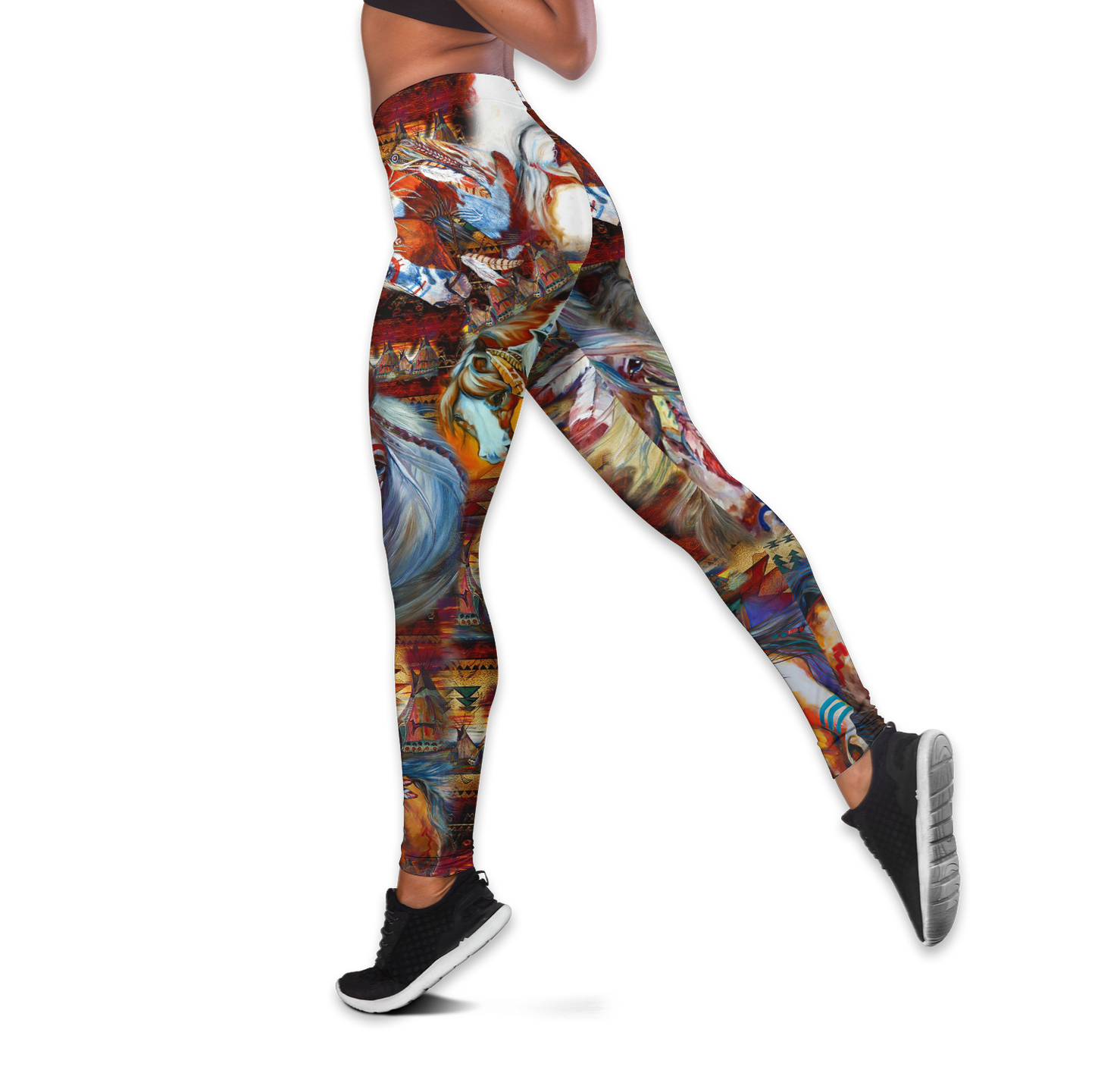 Native American 3D All Over Printed Legging + Hollow Tank