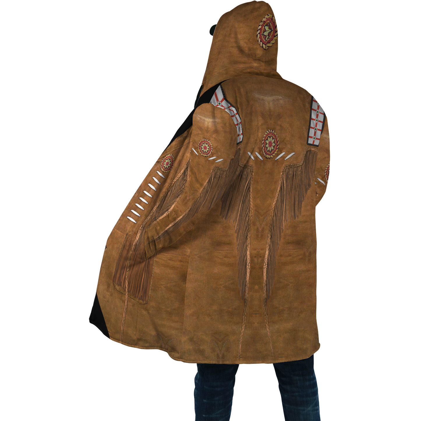 Native Cowboy Jacket No18 Cosplay 3D Over Printed Unisex Deluxe Hoodie ML