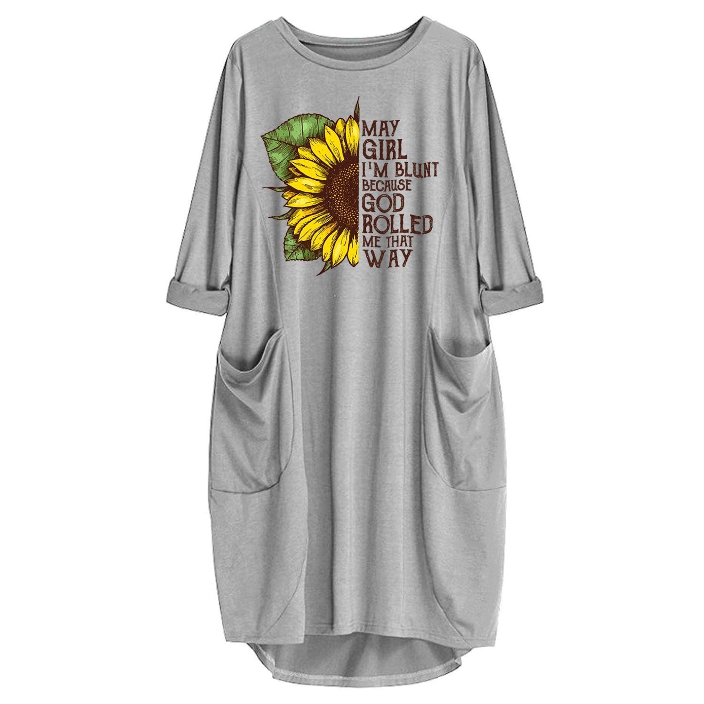 May Girl Im Blunt Because God Rolled Me That Way Dress-Apparel-GP Art-Dress-S-Vibe Cosy™