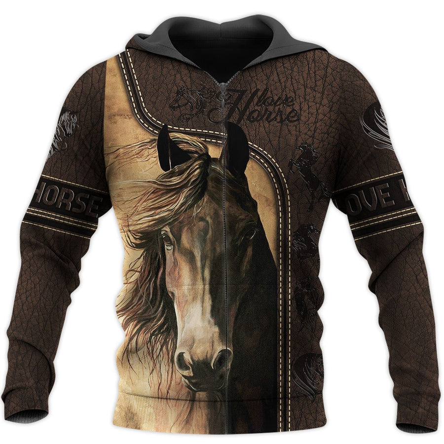 Love Horse 3D All Over Printed Shirts TA040902-Apparel-TA-Hoodie-S-Vibe Cosy™