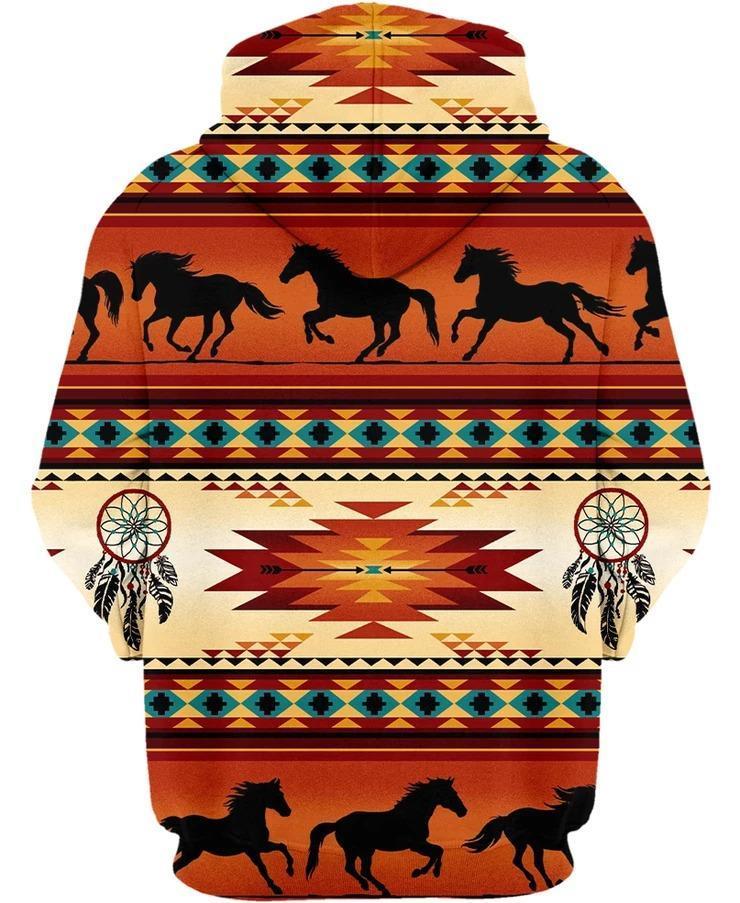 3D All Over Print Horse Hoodie NM120804-Apparel-NM-Hoodie-S-Vibe Cosy™