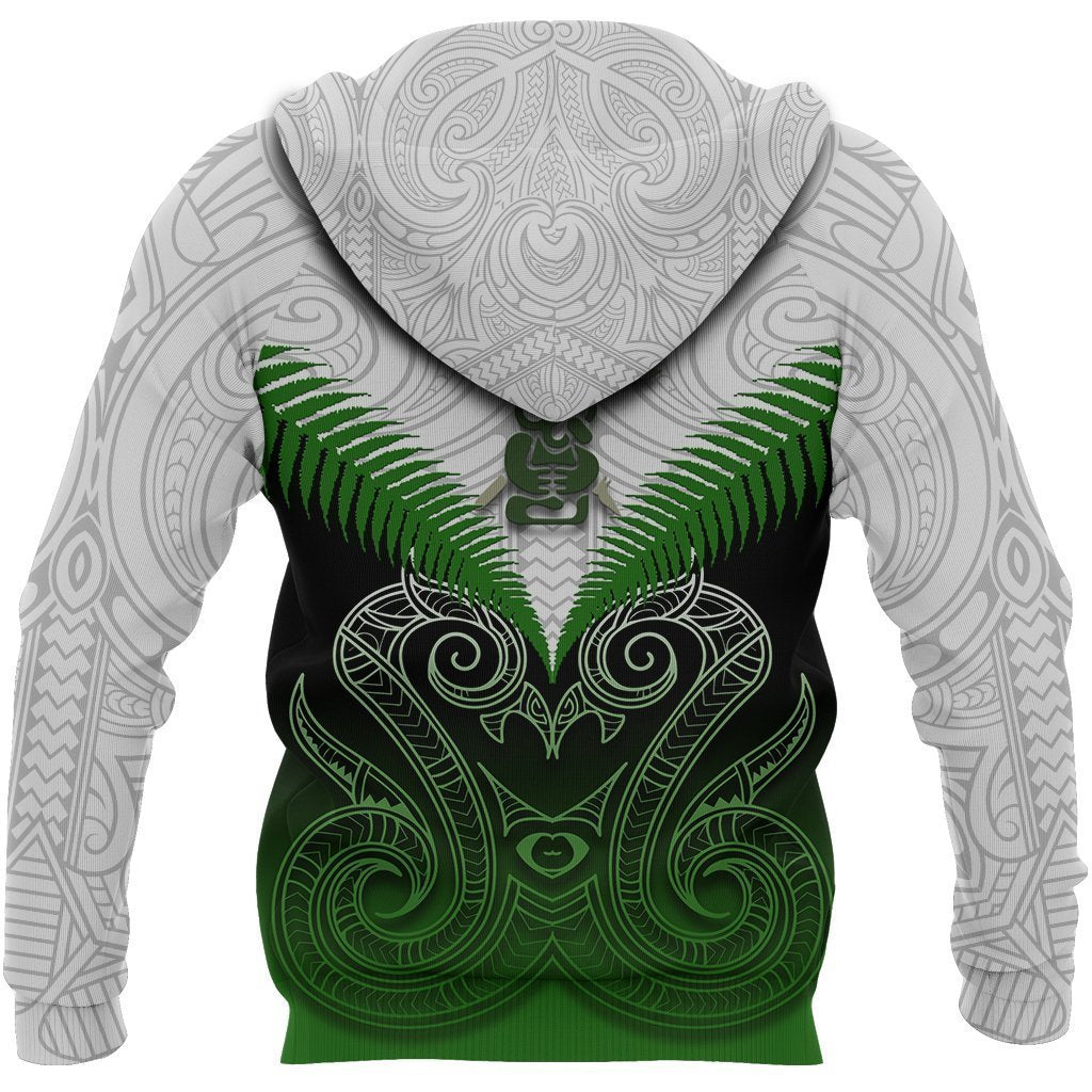 Maori Manaia Hoodie Green Rugby PL165 - Amaze Style™-Apparel